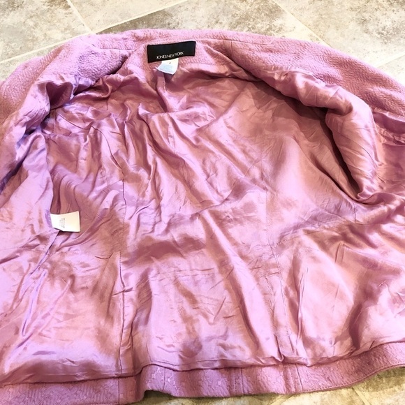 Jones New York textured pink blazer jacket size 4 - Picture 6 of 9